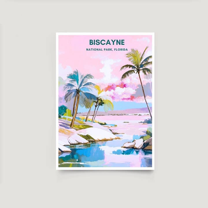 Biscayne National Park Print | Poster | Florida Wall Art for wholesale by Across Our Land