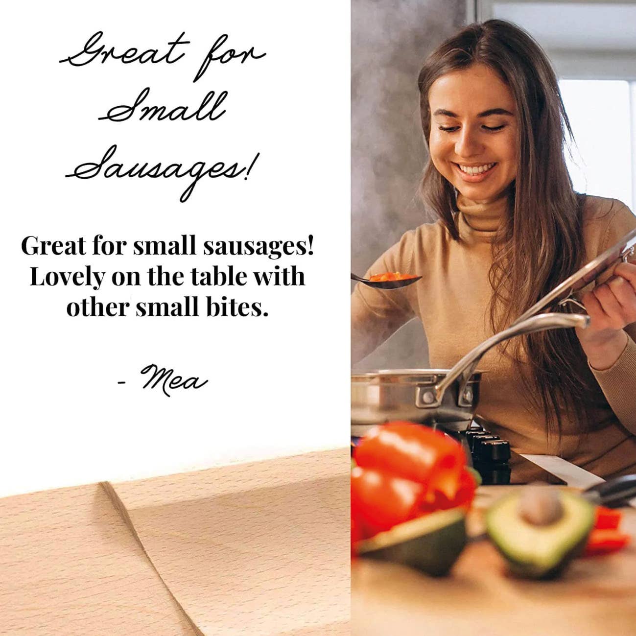 Tuuli GmbH - Vente Planche à découper - Planche à découper et à servir en bois de hêtre 37 x 5,5 cm6