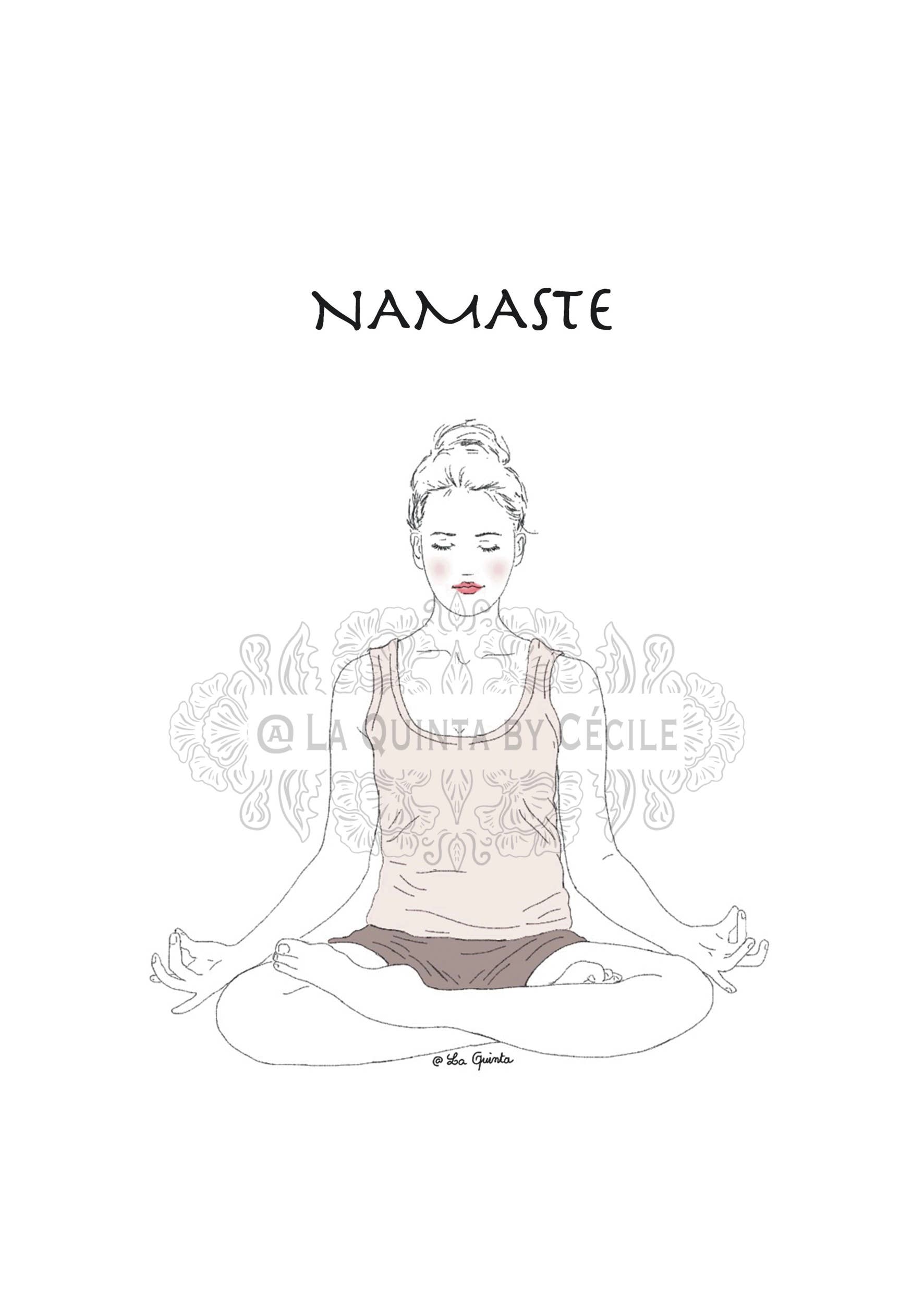 La Quinta by Cécile - Wholesale Everyday Greeting Card - “Namaste” map0