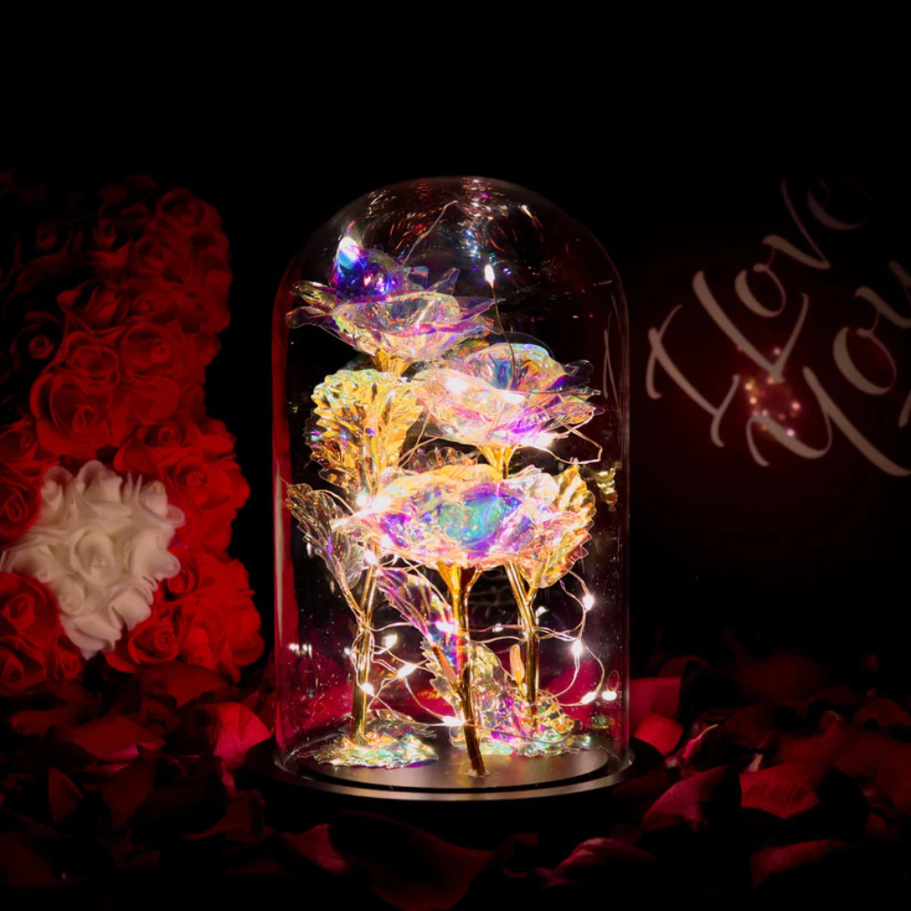 Moderny – wholesale Dekorativt bordsobjekt – Faerelle™ Glittrig Ros27