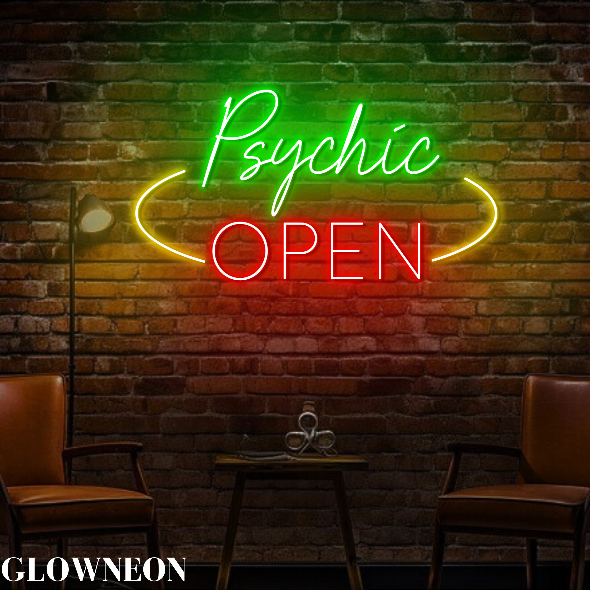 Glow Neon - Wholesale Neon Sign - Psychic Open Wall Art, Psychic Tarot Neon Sign, Psychic Sign1