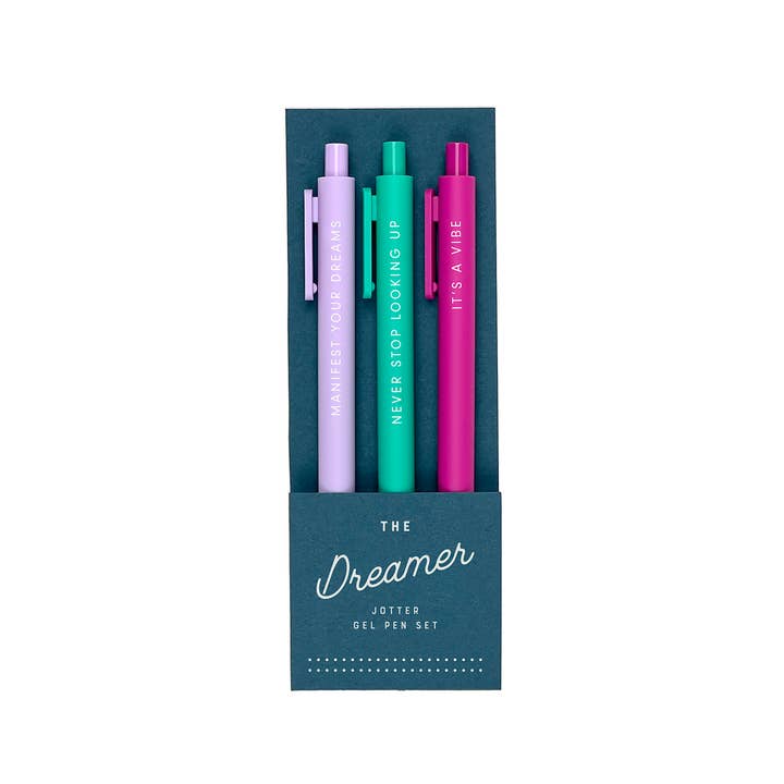 Ruff House Print Shop - Wholesale Pen - The Dreamer Jotter Gel Pen: Set of 3