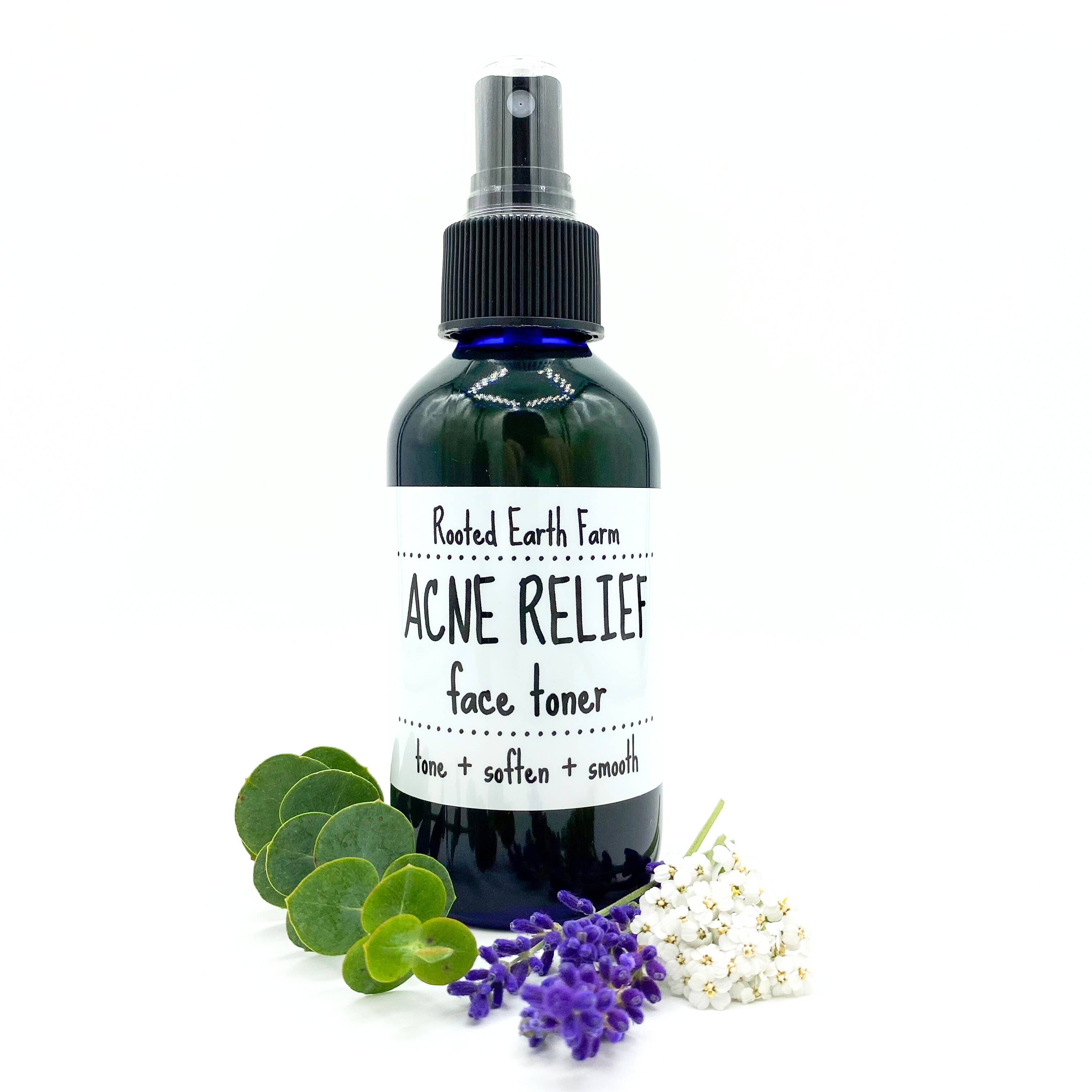 Rooted Earth Farm + Apothecary - Wholesale Facial Toner - Acne Relief Face Toner - 3 Size Options2