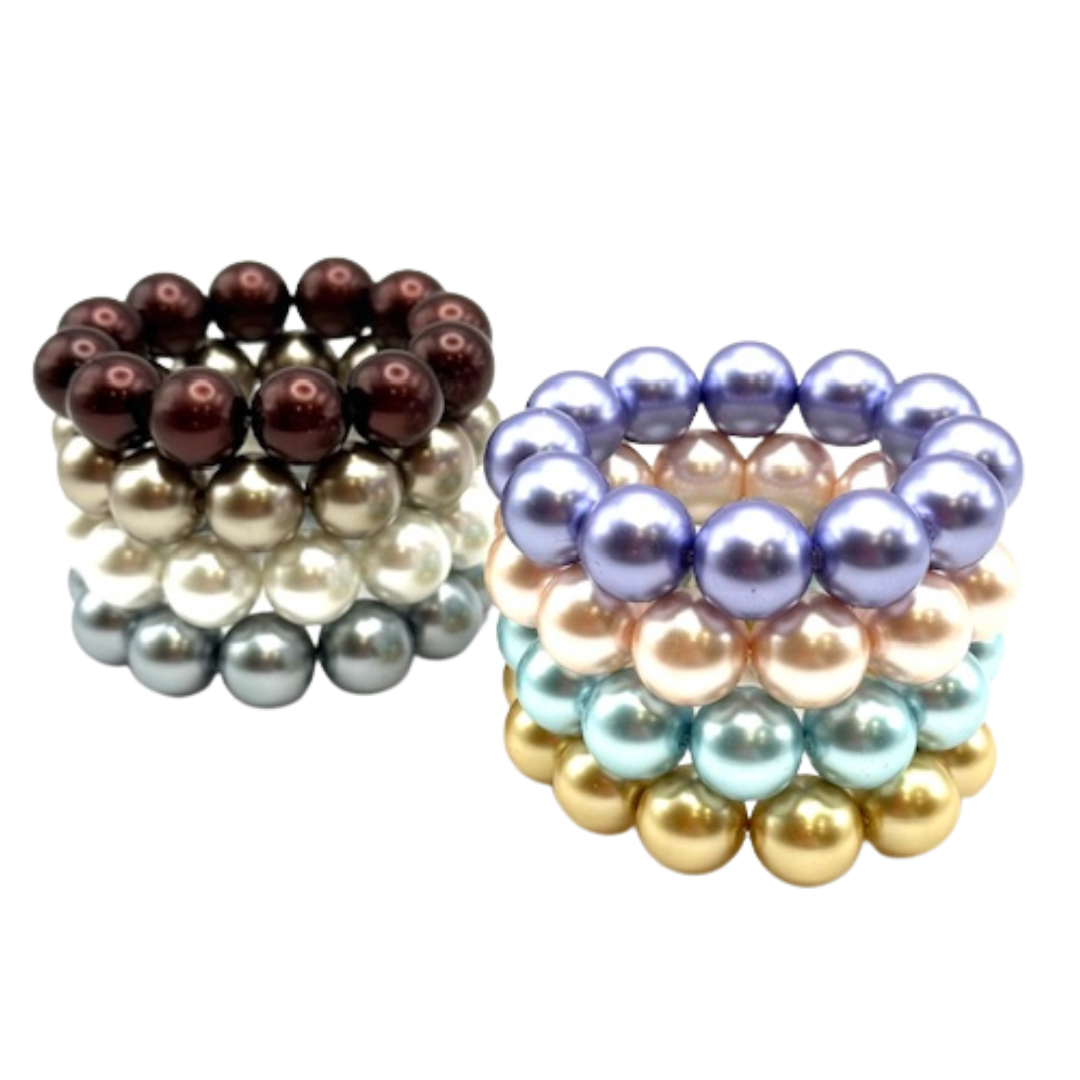 Deborah Grivas Designs - Wholesale Beaded Bracelet - Burgundy Bubble Pearl Bracelet1