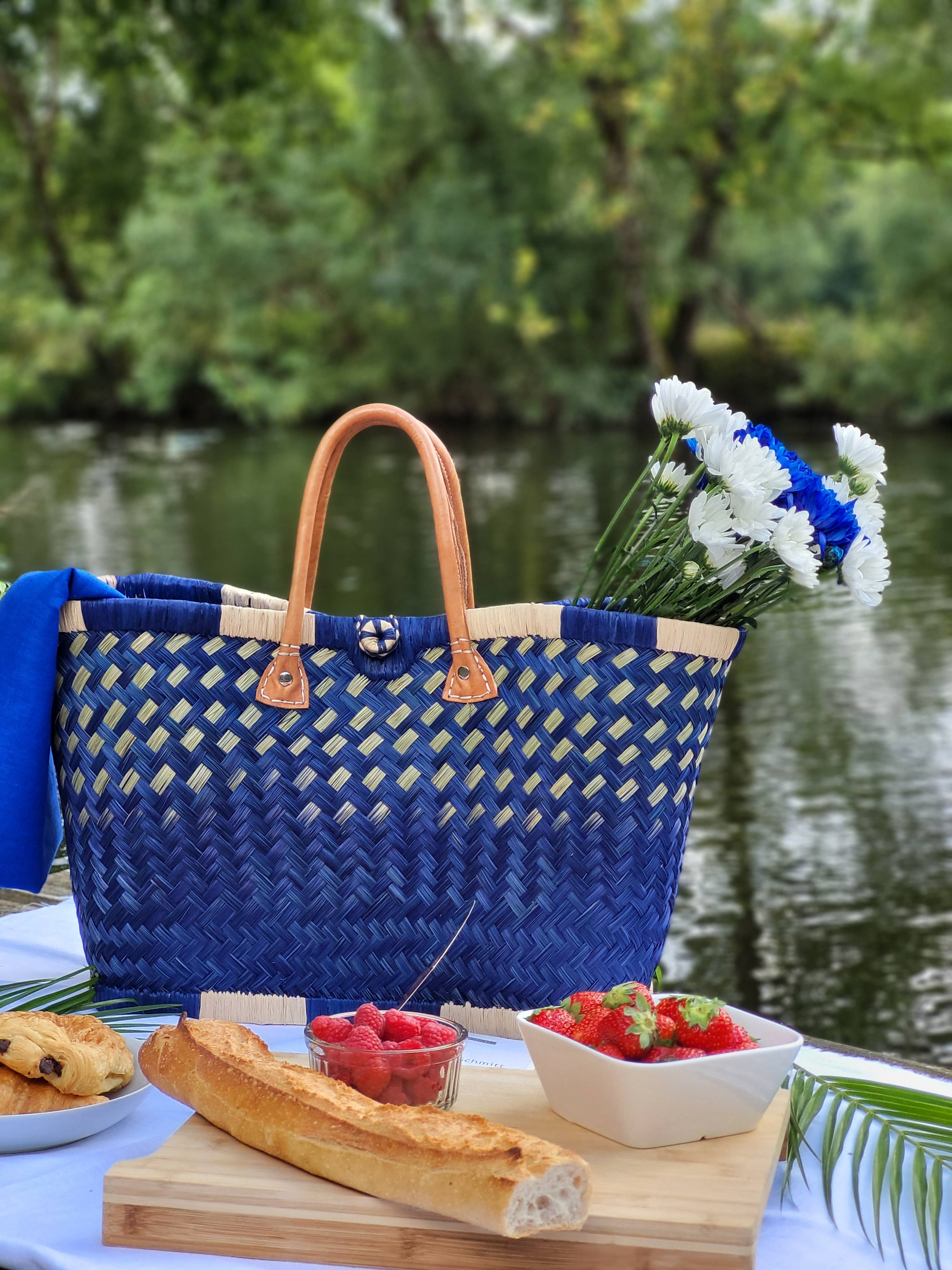 Nature et Fibre - Wholesale Grocery/Shopping Bag - Large basket, woven straw tote, large shopping bag4