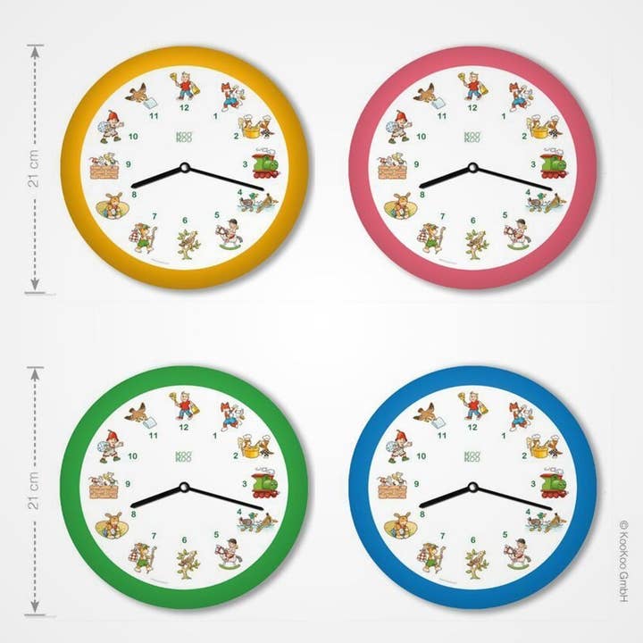 KOOKOO EU - Vendita all'ingrosso Orologio da parete - Bambini e neonati - Canzoni per bambini KOOKOO, orologio da parete con dodici melodie famose