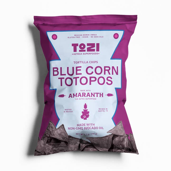 Tozi Superfoods - Wholesale Chips - Tozi Blue Corn & Amaranth Totopos (Tortilla Chips)0
