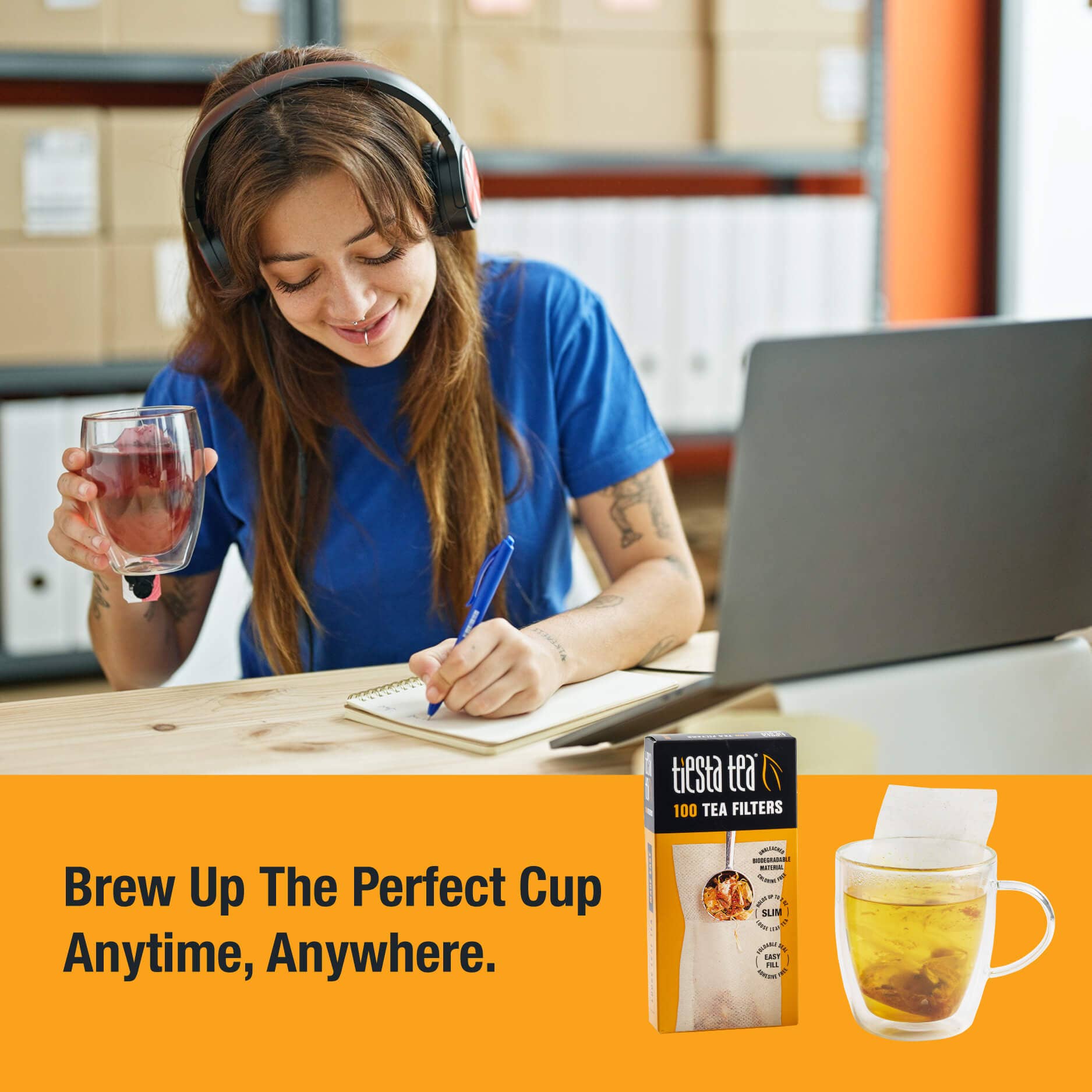 Tiesta Tea Company (loose leaf teas & accessories) - Wholesale Tea Strainer/Infuser - Tea Filters - Biodegradable Loose Leaf Tea Filters (6 Pack)3