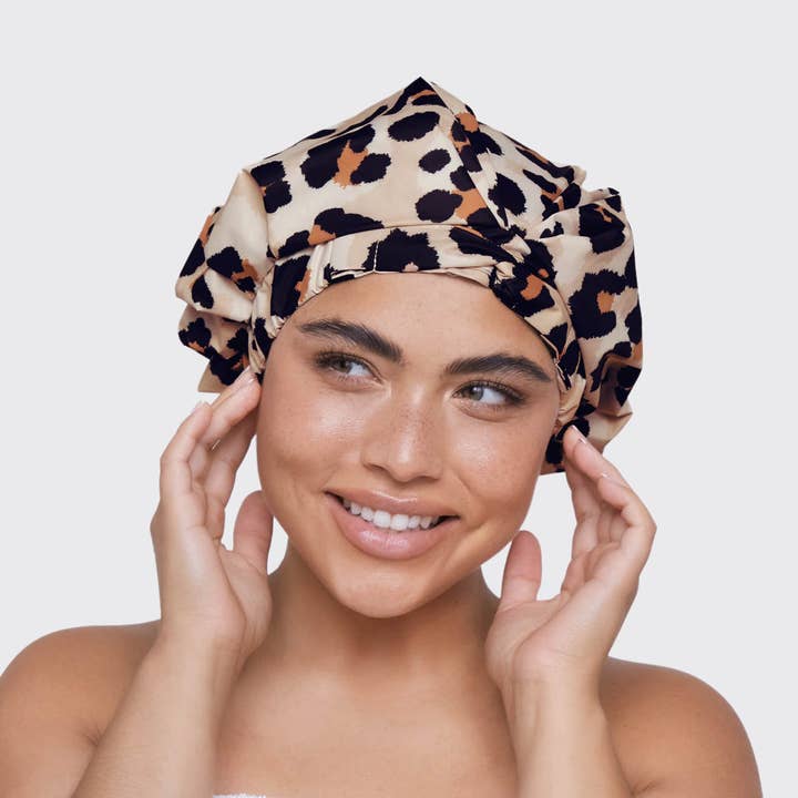 KITSCH - Wholesale Showercap - Luxury Shower Cap - Leopard