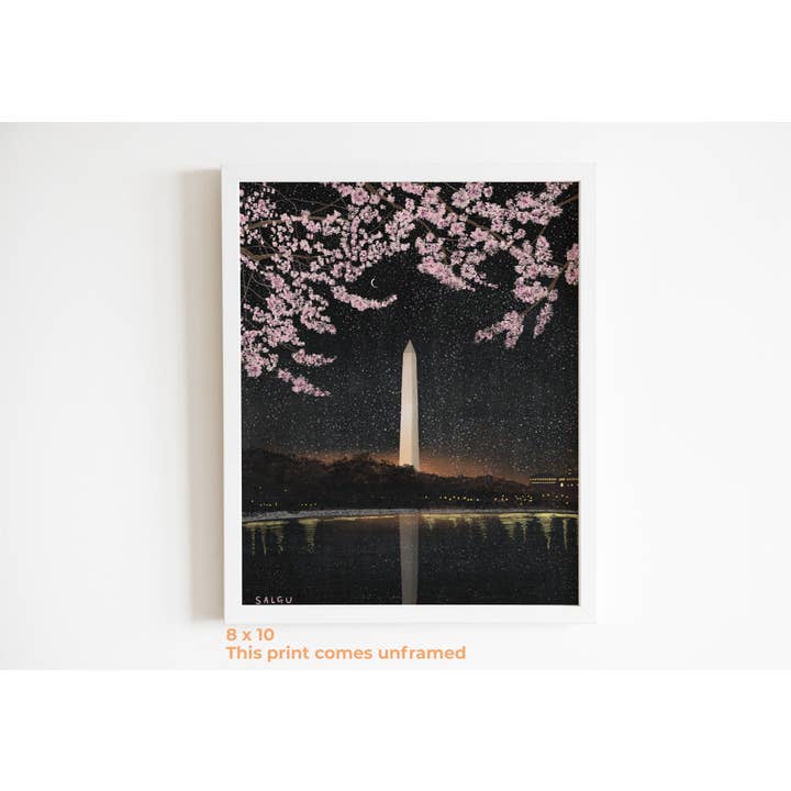 Print - Washington Monument at Night for wholesale by Salgu