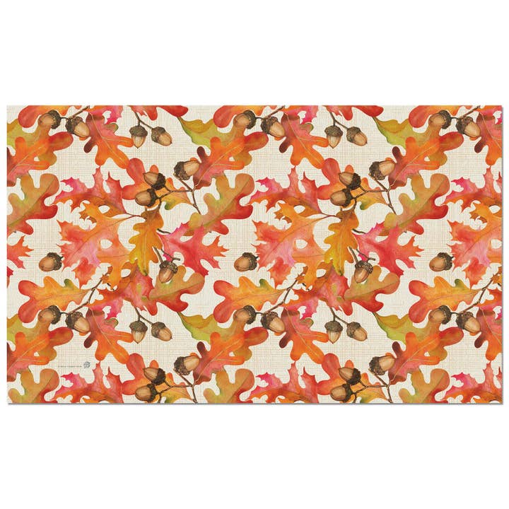 Leaves & Acorns Indoor/Outdoor Entryway Floor Mat for wholesale by Conimar Promotions