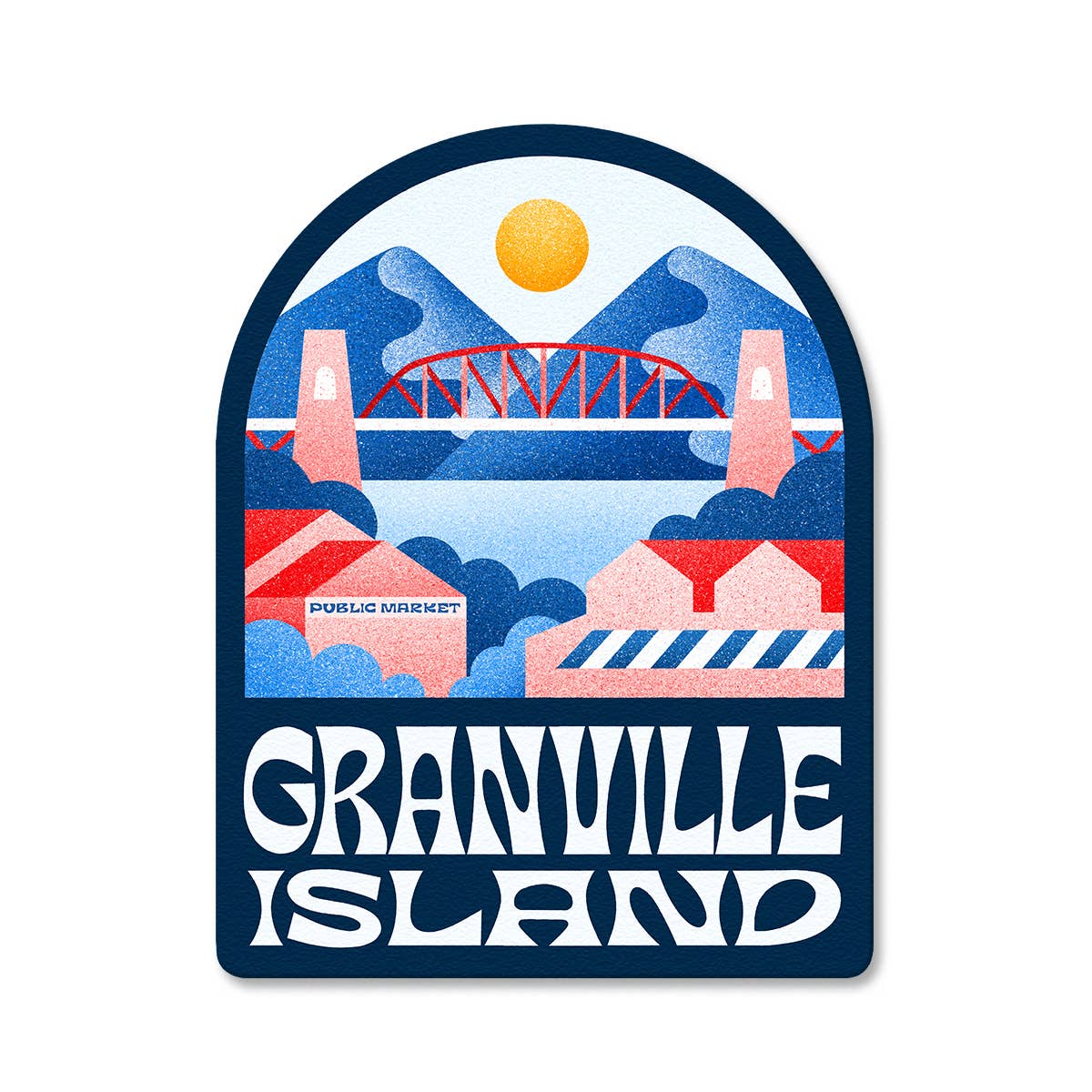 Julie Solvstrom Illustration - Wholesale Sticker - Granville Island Vinyl Sticker Matte Waterproof - BC1