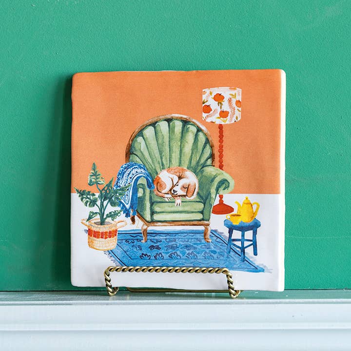 StoryTiles - Wholesale Wall Tile - Beware of the dog | StoryTiles art on tile2