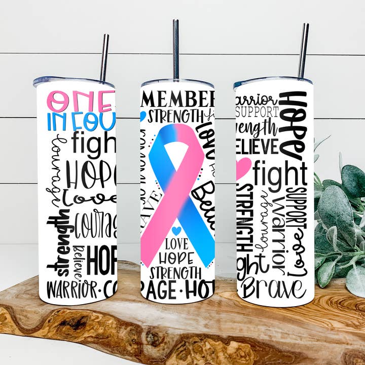 Gobelet isolé October Awareness Infant Loss, pour la vente par Southern Tribe Wholesale