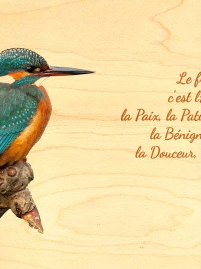 RELIGIÖST TRÄVYKORT KUNGSFISKARE för wholesale av Hironwoods