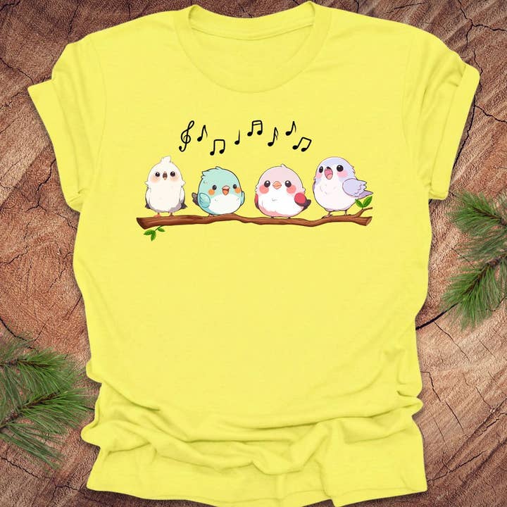 Bird Music Tee for wholesale by Wandering Owl Adventure Co.