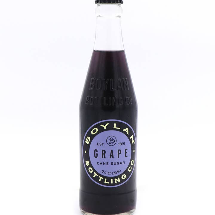 Boylan Grape Soda, 12 Fl oz, 12ct Bottles for wholesale by Grandpa Joe's Candy Shop