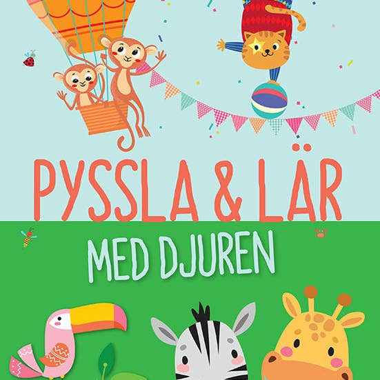 Sagarana Books - Venta al por mayor Libro para colorear y cuaderno de actividades - Niños y bebés - Pyssla y aprende con los animales