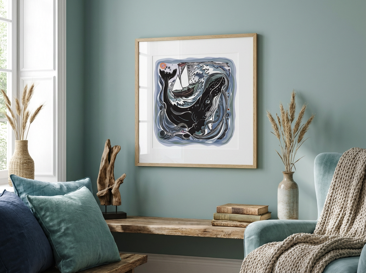 Jamie Poole – wholesale Art print – The Soul That Faints Not in the Storm (Whale)1
