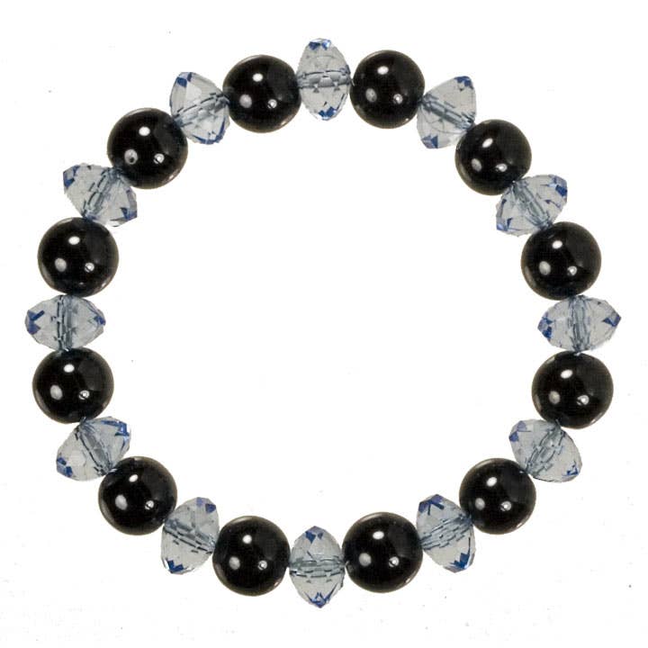 Pulseira de hematita "Diamond", 10mm, azul por atacado de EHAWA