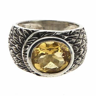 RAPTOR A ESCALA ANULAR CON CITRINO NARANJA para venta al por mayor de Alberto Gallinari