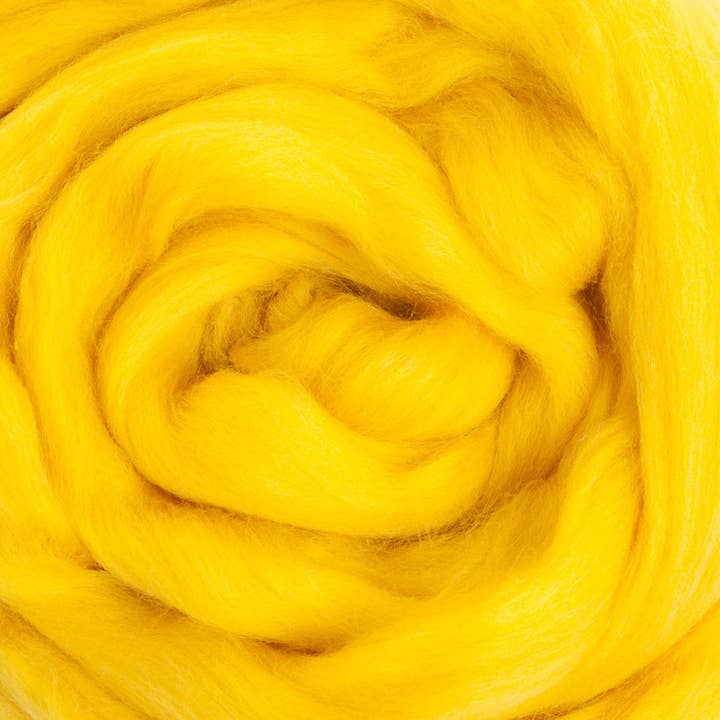 Desert Breeze Distributing - Wholesale Craft Supplies - Merino Wool Top Roving, Lemon Yellow, 1 ounce