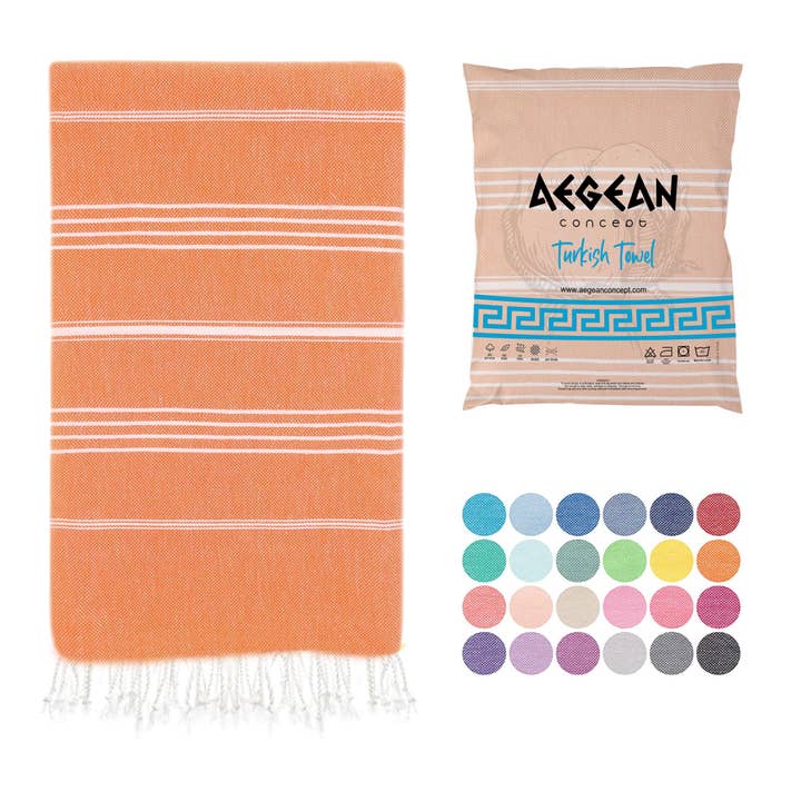 Aegean Concept - Wholesale Beach Towel - Aegean Concept Turkish Beach Towel, Oversized, Quick-Dry