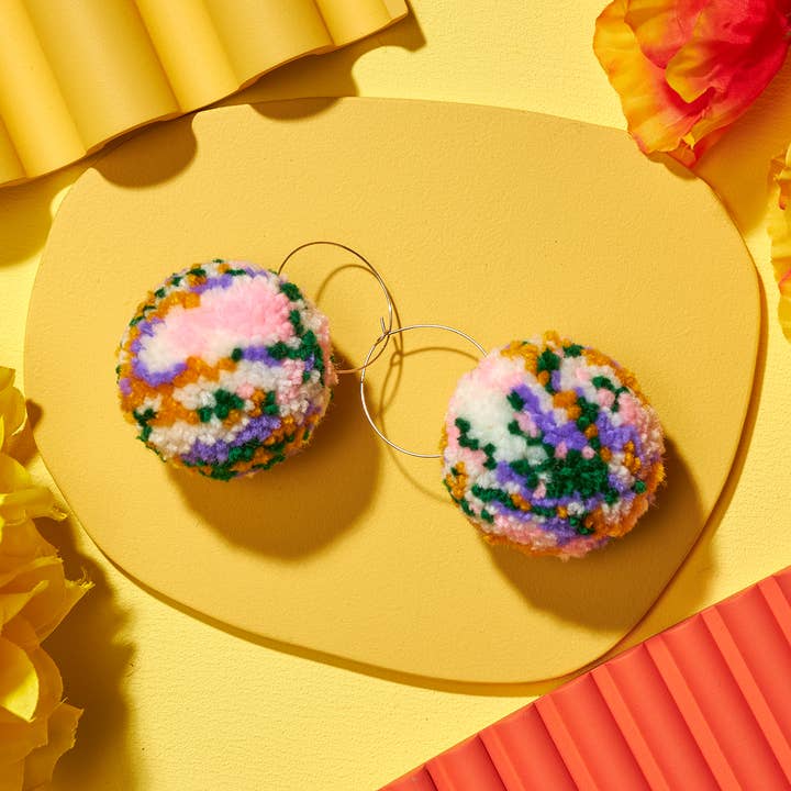 The Lost & Found - Wholesale Hoop Earrings - Pom Pom Hoop Earrings1