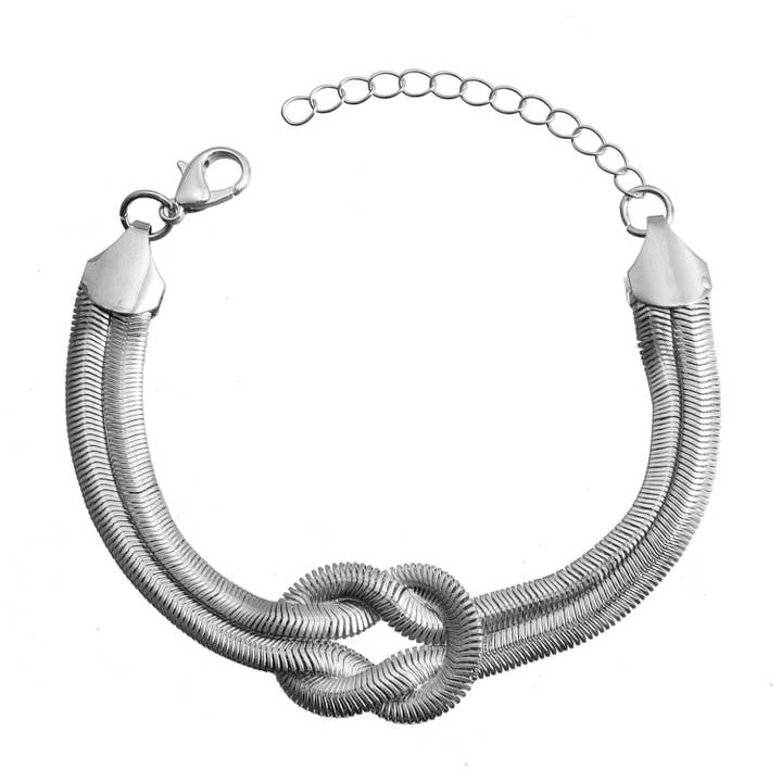 Elegantes Silberknoten-Armband für Damen – Verstellbar Minimalistisch für den Großhandel von Gemscape UK