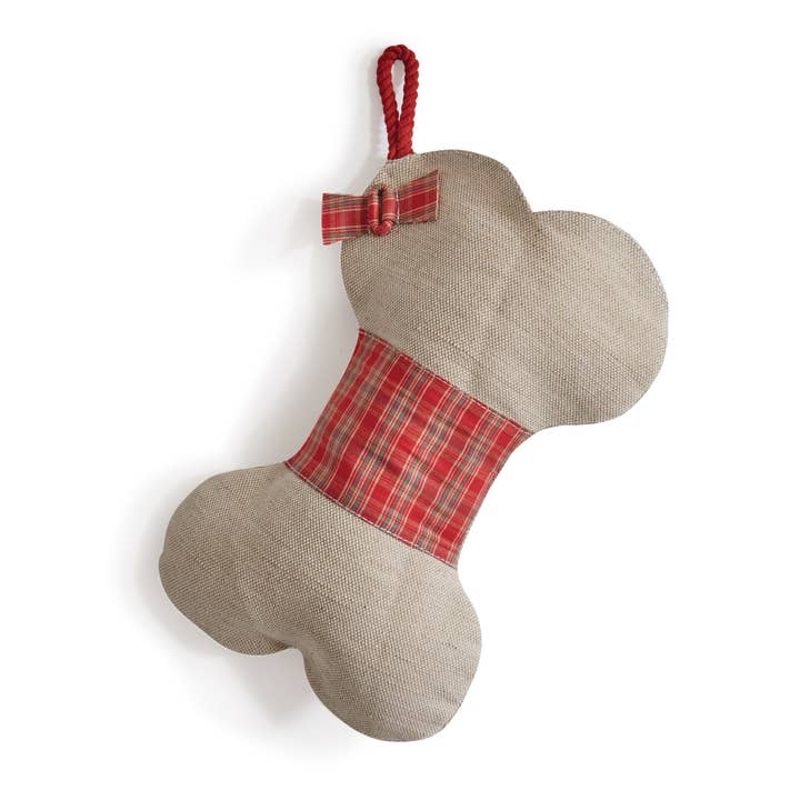 CTW Home Collection - Wholesale Holiday Stocking - Dog Bone Christmas Stocking