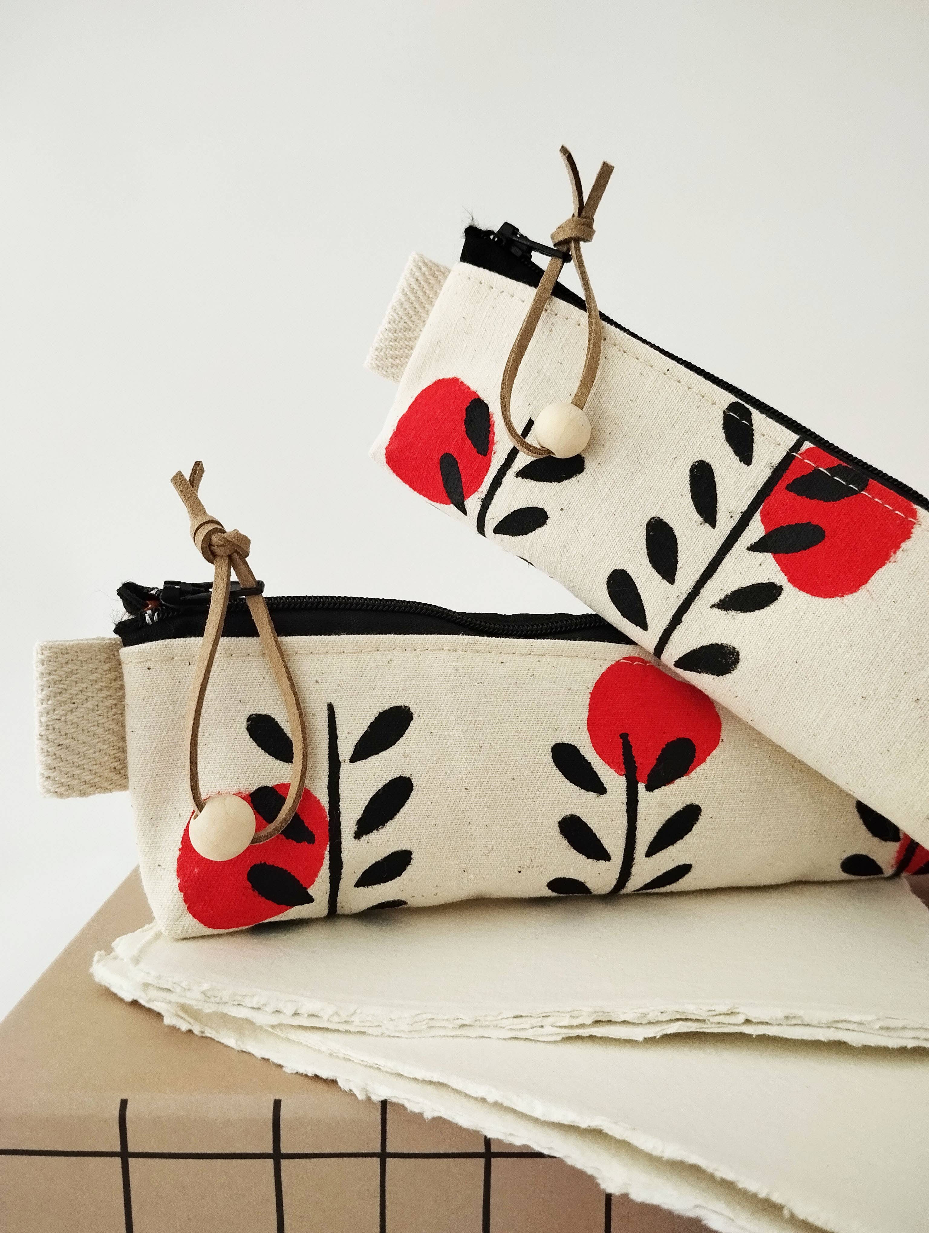 The Ink Job - Vente Étuis/trousses à crayons - Trousse à crayons à motifs floraux scandinaves7