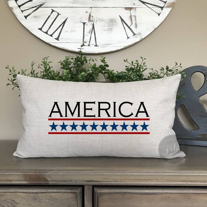 Fourth of July pillow cover | American Flag pillow cover | for wholesale by Stone River Home Co