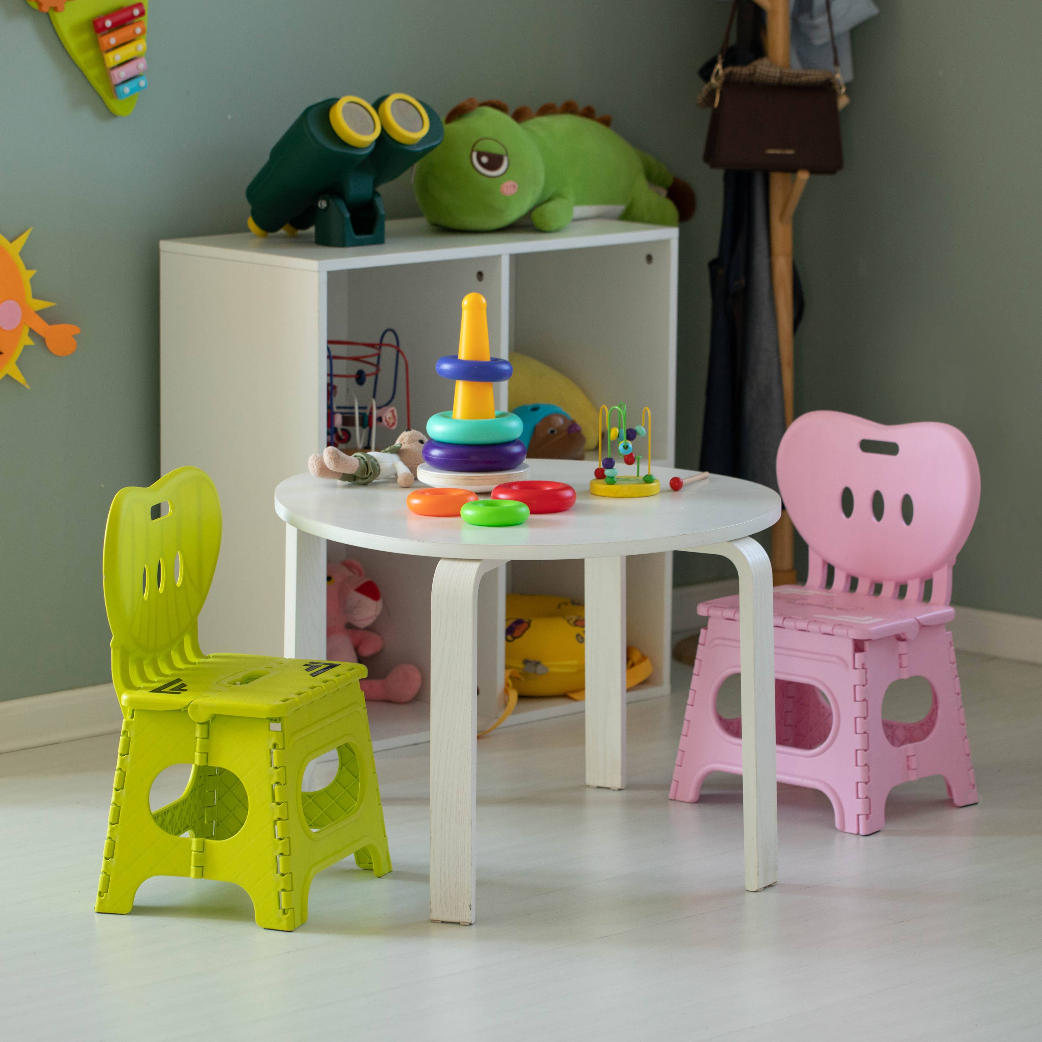 Quickway Imports - Wholesale Stool - Foldable Step Stool with Backrest, Kids Stepping Stool,1