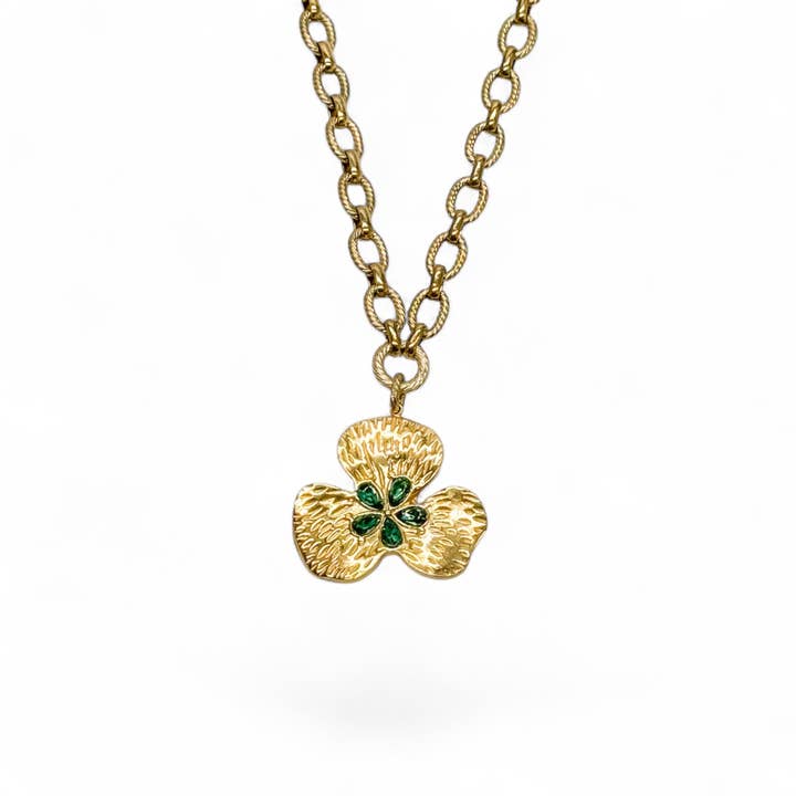 Fortune Shamrock Necklace for wholesale by Idlewild Everyday