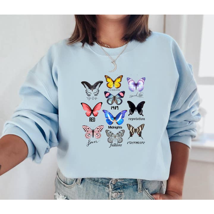 Taylor Swift Butterfly Sweatshirt for wholesale by Letters and Lucy