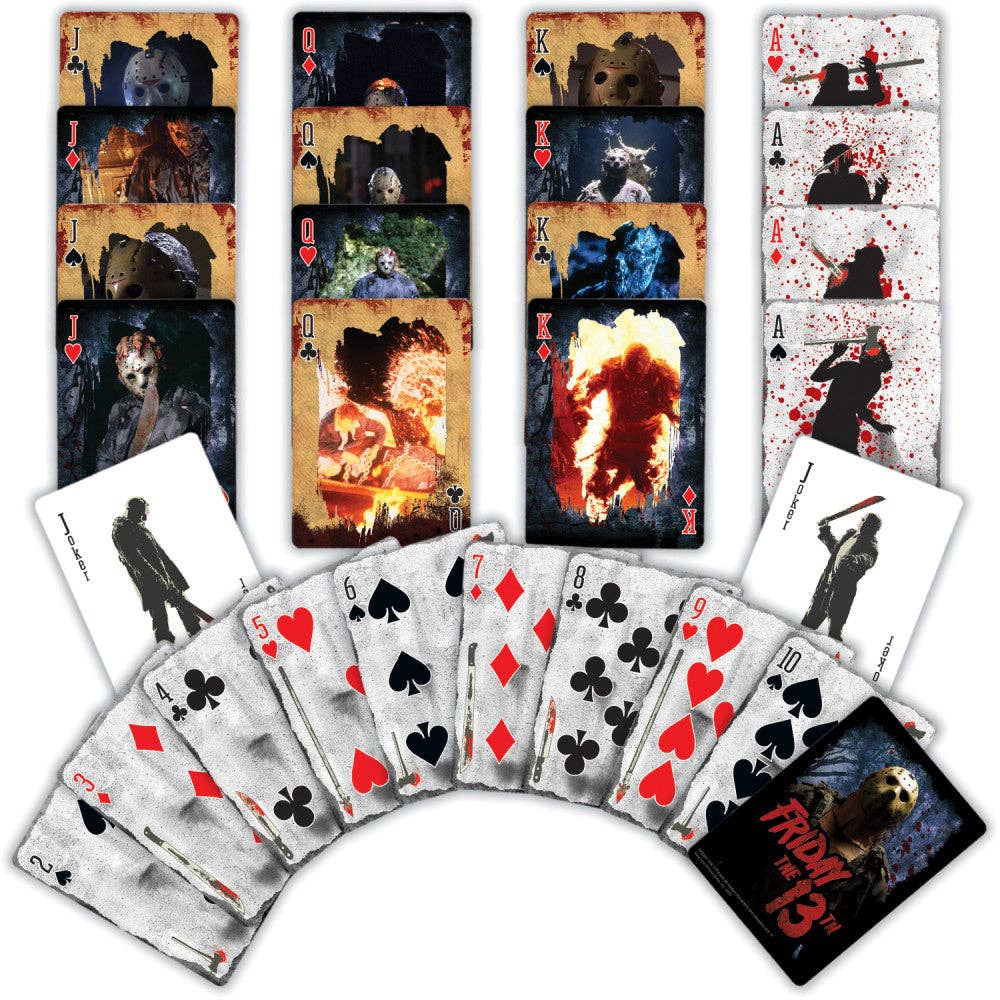 Masterpieces Puzzles - Wholesale Playing Cards - Friday the 13th Playing Cards - 54 Card Deck1