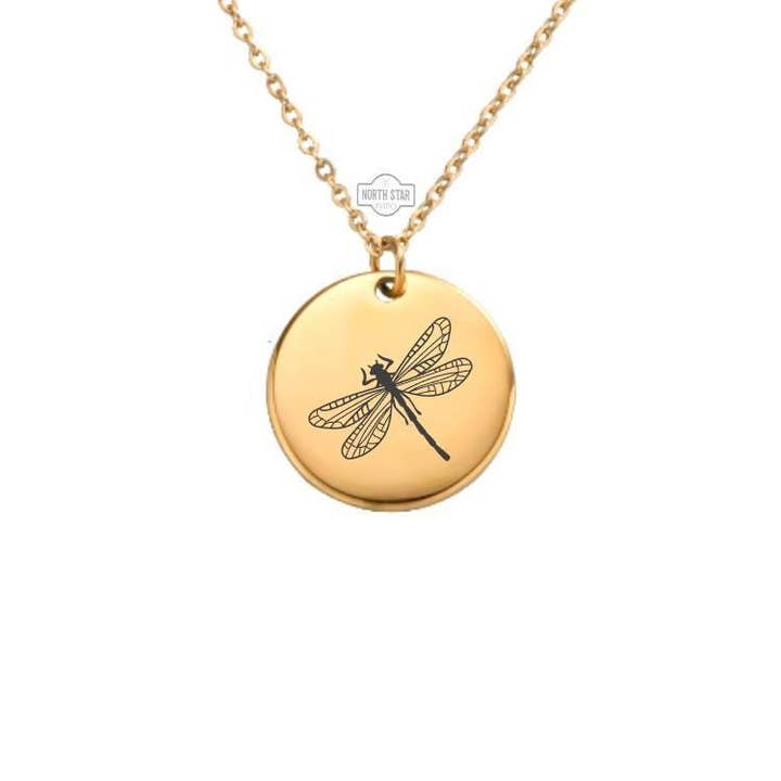 Dragonfly Necklace - Personalized Charm & Keychain Option for wholesale by North Star Rustics Too