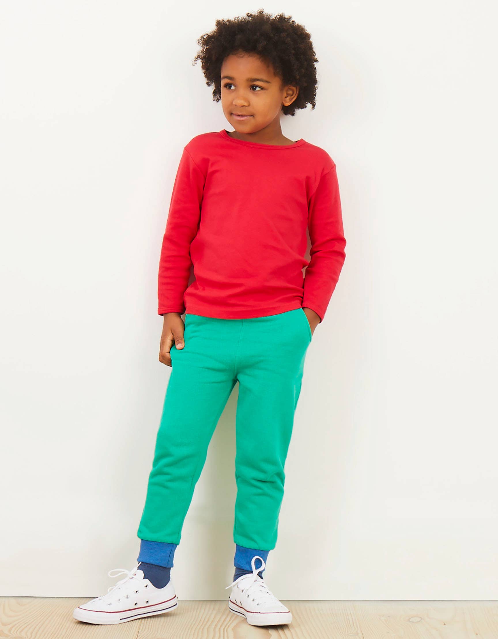 Toby Tiger - Wholesale T-Shirt - Kids - Organic Red Basic Long-Sleeved T-Shirt1