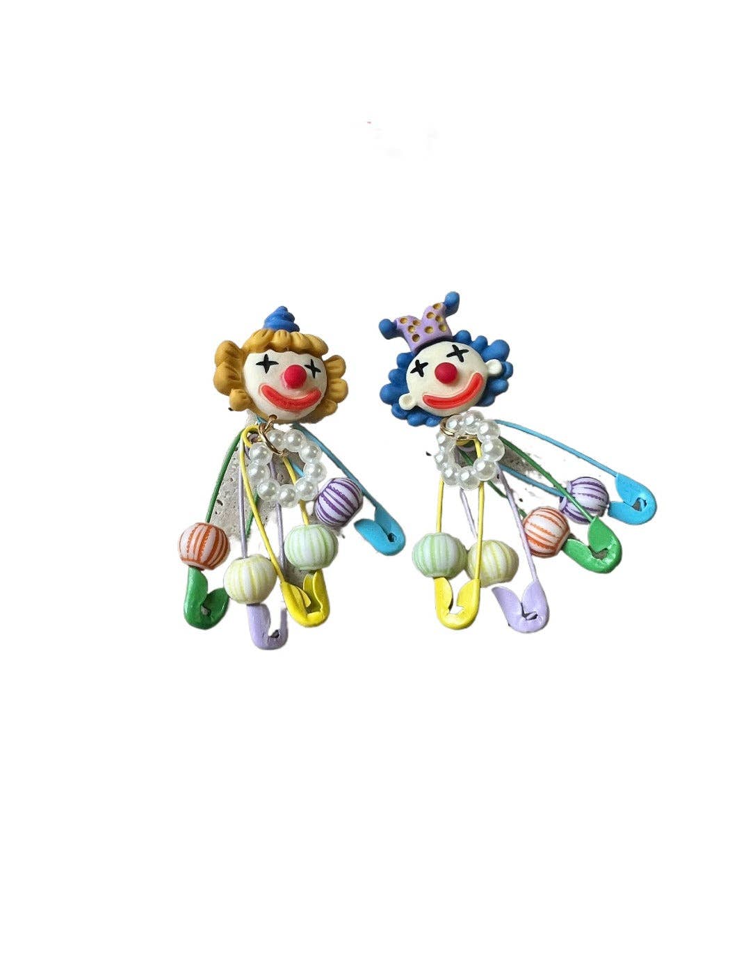Multicolor Earwish - Colorful Circus Clown Earrings for wholesale on Faire5