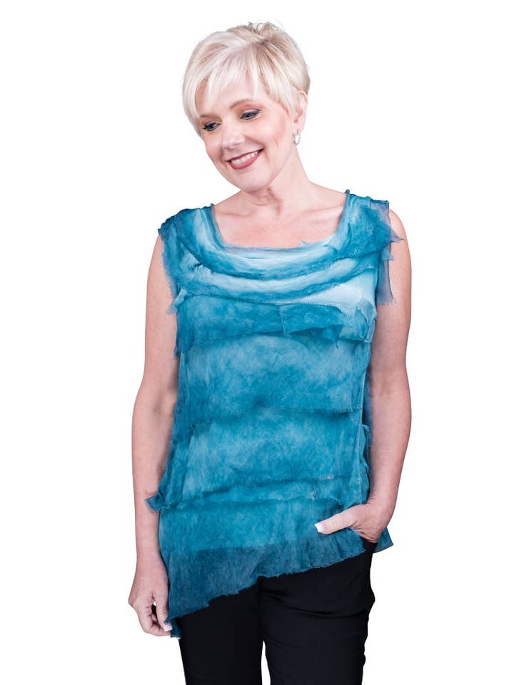TINA Stephens Italy/Tees By Tina - Wholesale Blouse - Women's - Arianna Silk Ruffle Top (BT205)16