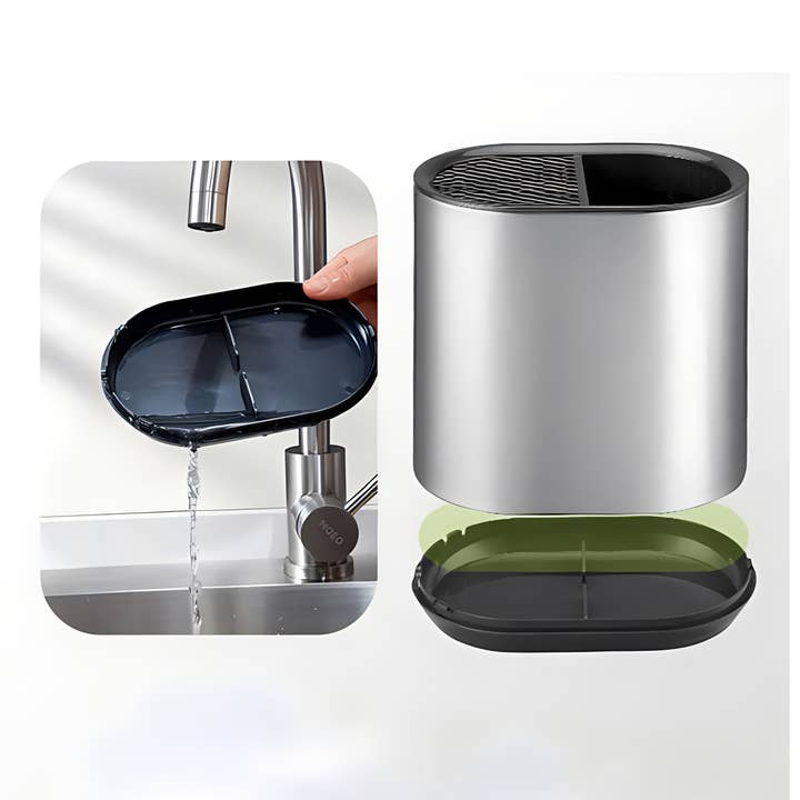 Menastyl - Wholesale Kitchen Storage/Organizer - Stainless steel and plastic utensil holder1