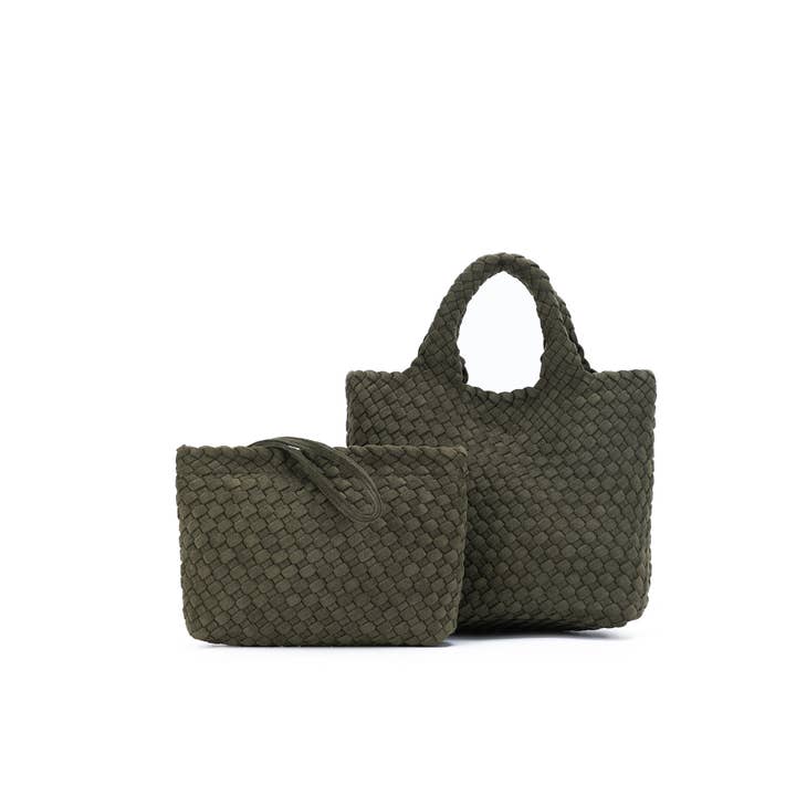 Cherie Dark Olive 2 Piece Suedette Mini Handbag for wholesale by BLACK CAVIAR DESIGNS
