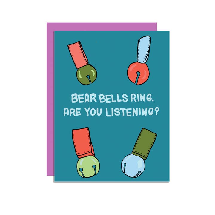 Carte de vacances Bear Bells pour la vente par Wild Lettie