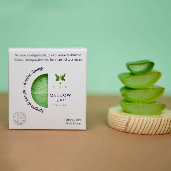 Konjac Sponge Face and Body for wholesale by MBK - Mellow By Kat | Soap Lab