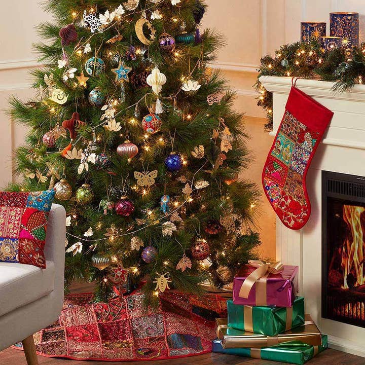 SERRV International - Wholesale Ornament Set - Zardosi Ball Ornaments - Set of 32