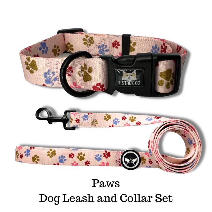Paws of Joy : Ensemble de colliers et de laisse pour chien Rainbow pour la vente par T Stark Co