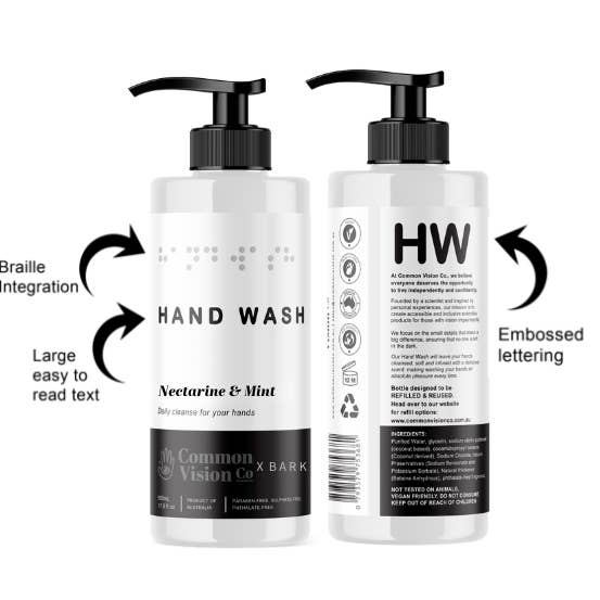 BARKLY BASICS - Wholesale Hand soap/wash - Braille Hand Wash1
