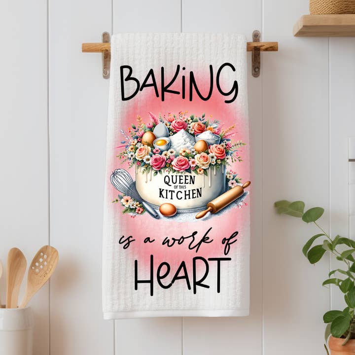 Pano de Cozinha: Cozinhar é uma Obra de Coração por atacado de JAC Wholesale