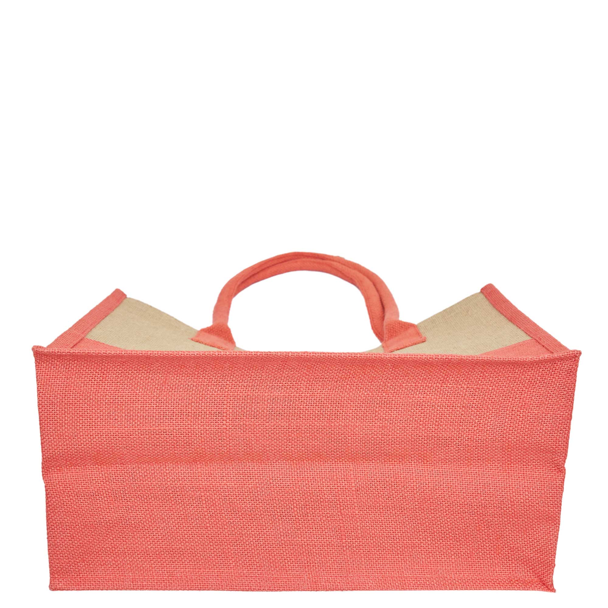 ecojutebags – wholesale Tote bag – Unisex – Pack 4 Jute Shopping Bags– Two-Tone Design with Long Handles11