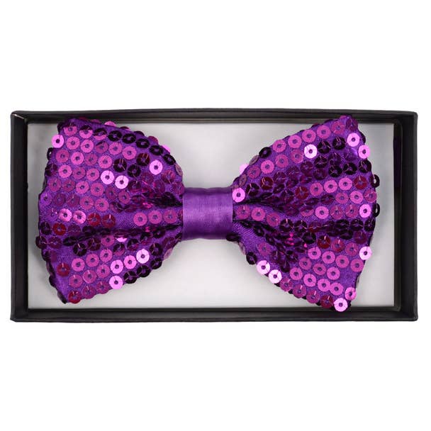 Selini New York - Wholesale Bow Tie - Men's - Men's 2.5" Sparkle Sequin Banded Bow Ties
